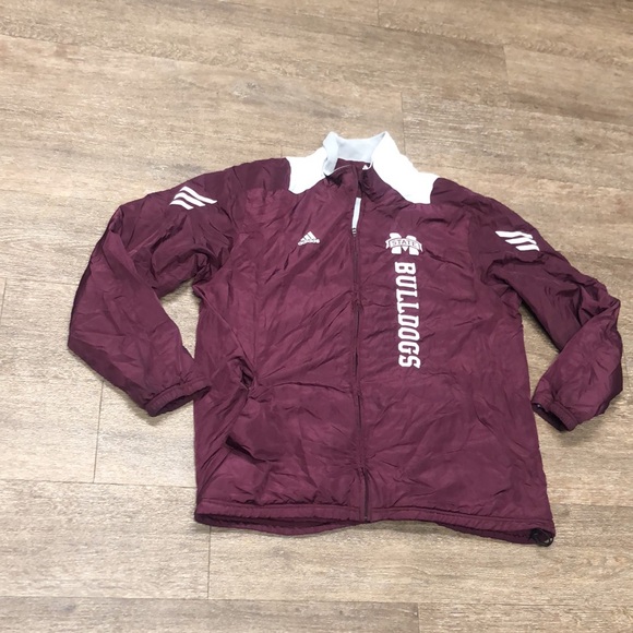 ⬇️⭐️ adidas Mississippi State University Collegiate Men’s Windbreaker Jacket - Picture 3 of 13